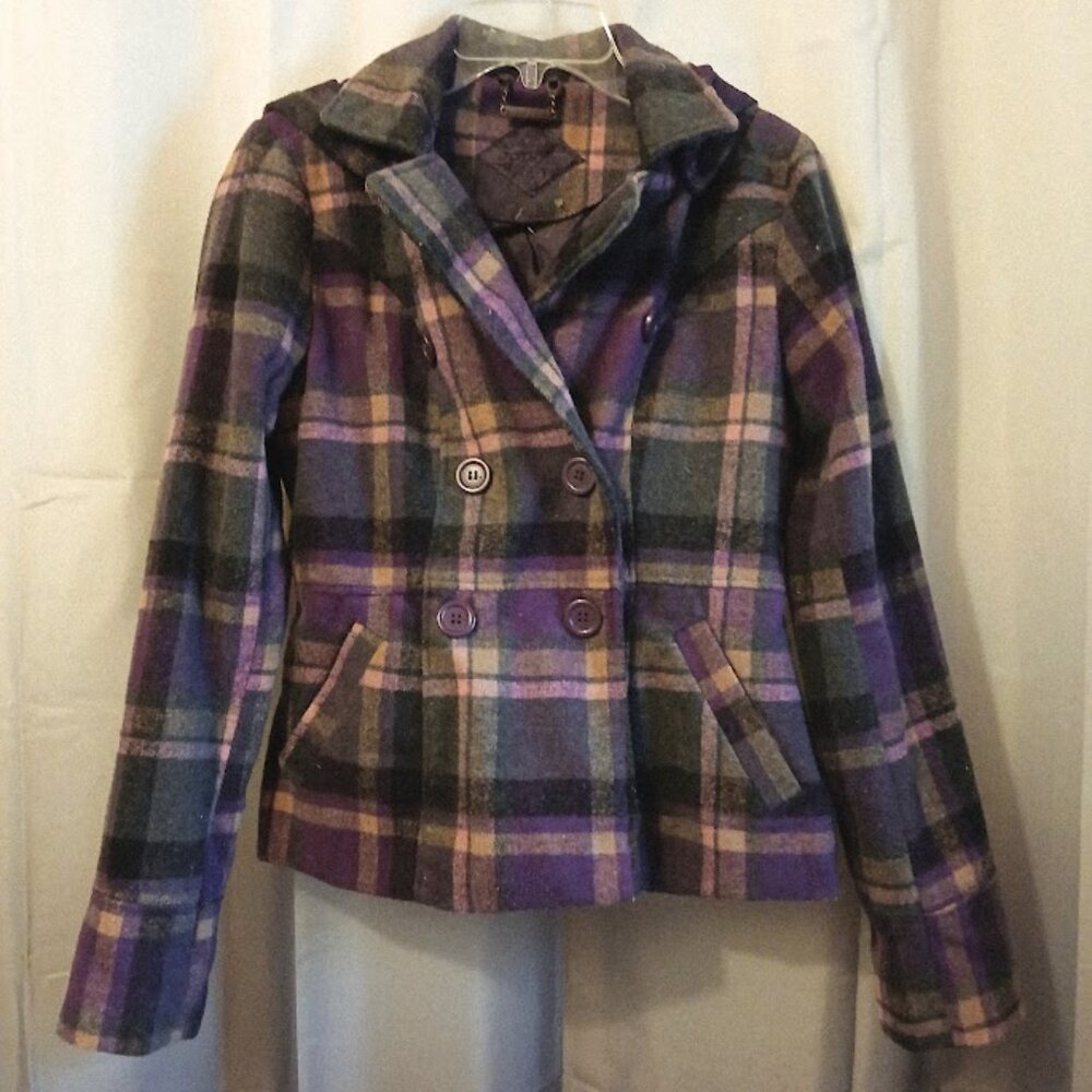 JOUJOU Waterproof Peacoat women XS Black Gray Purple winter jacket Double breast